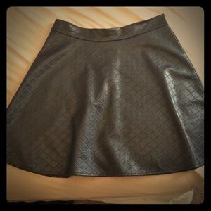 Pleather black skirt